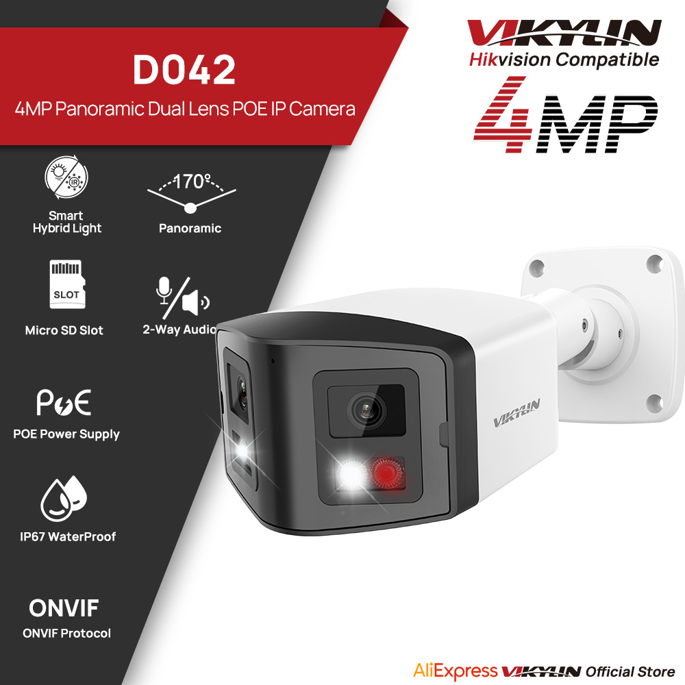 Outdoor Power Post - VIKYLIN 170° Panoramic Security IP Camera