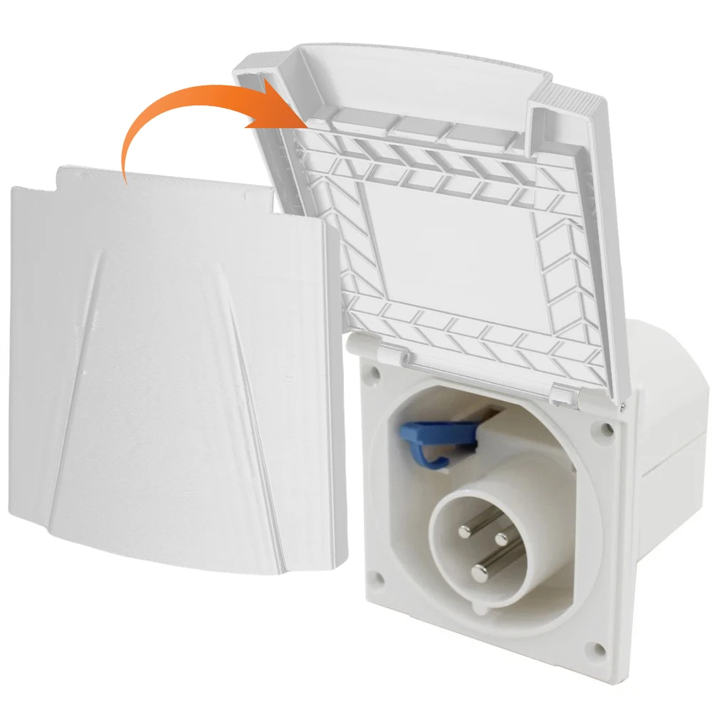 Outdoor Power Point Cover - Motorhome Electric Hook Up Socket Flap