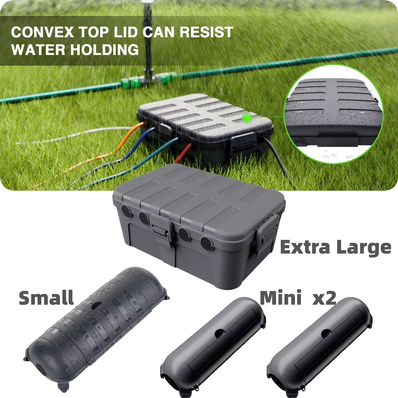 Outdoor Power Extension Cord - Large Weatherproof Outdoor Electrical Box Cable