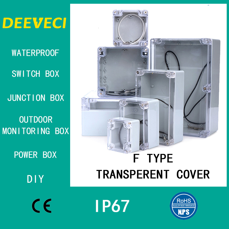 Outdoor Power Distribution Box - Transparent Waterproof Outdoor Enclosure Plastic Box