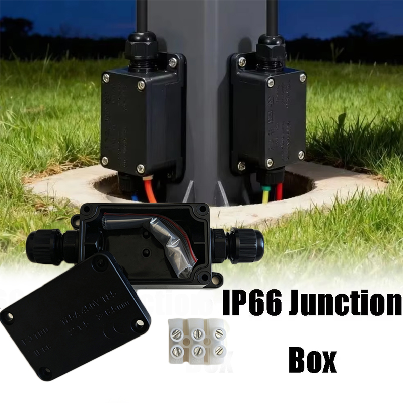 Outdoor Power Distribution Box - 1pc 2 Way Outdoor Waterproof IP66