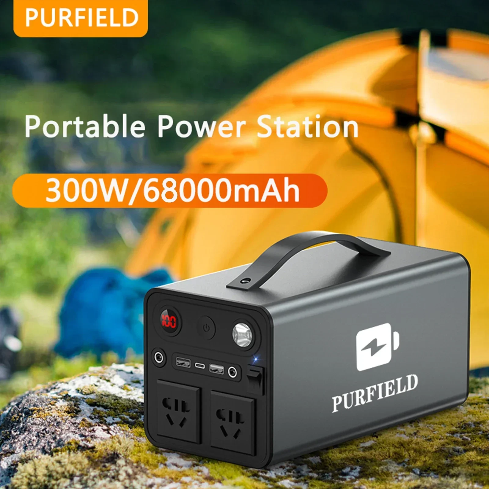 Ac Outdoor Power - PURFIELD Portable Power 68000mAh 300W Station