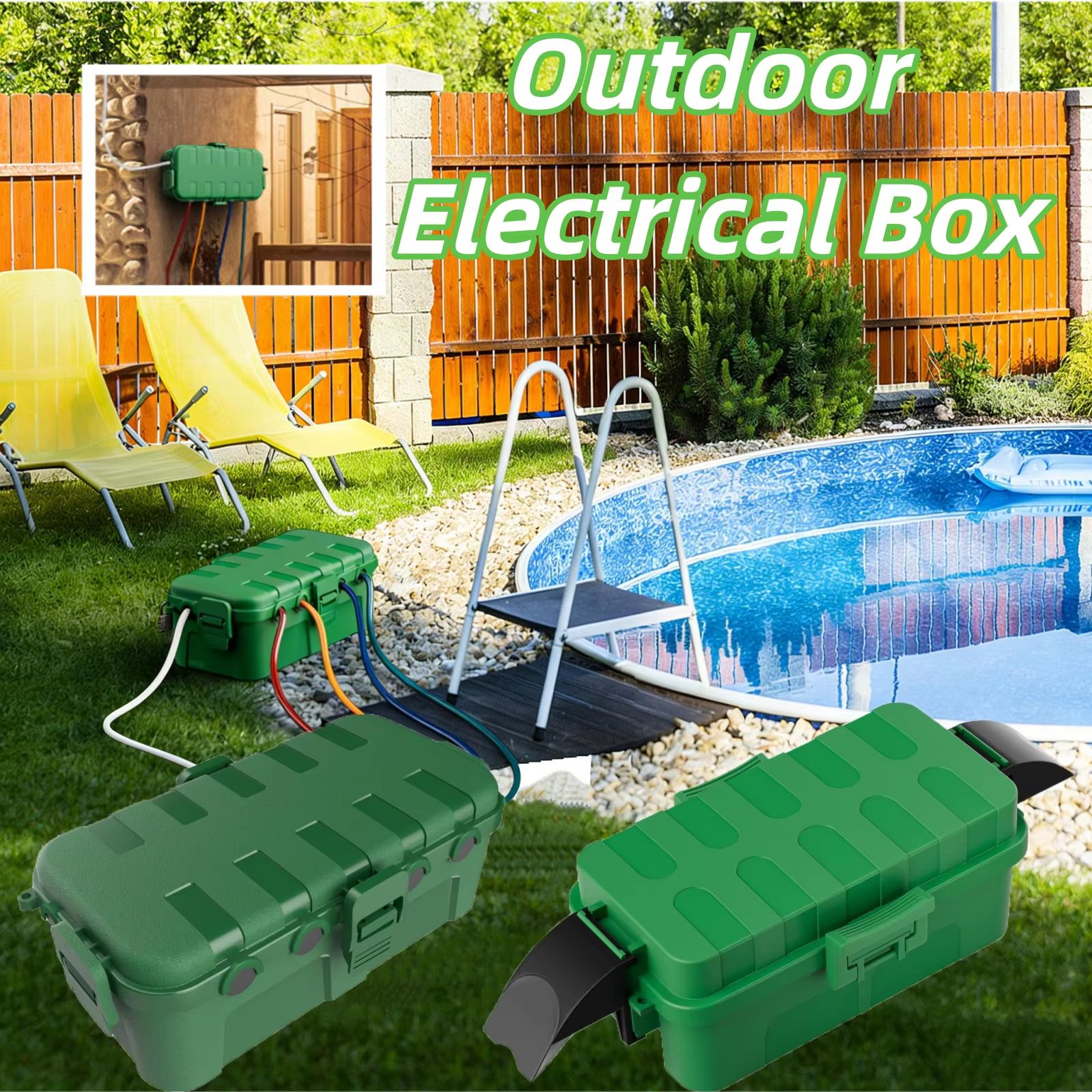 Outdoor Power Point Cover - Small Waterproof IP55 Extension Cord Cover