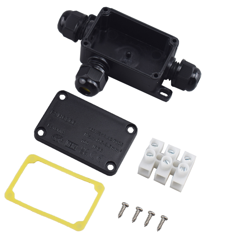 Outdoor Power Distribution Box - 3 Way Outdoor Waterproof IP66 Electrical