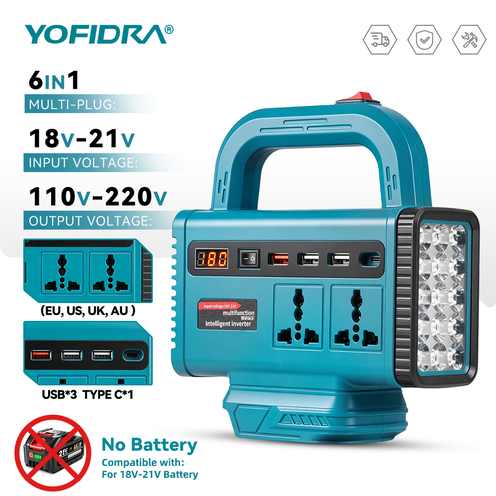 Ac Outdoor Power - YOFIDRA 220V Portable Power Inverter Outdoor