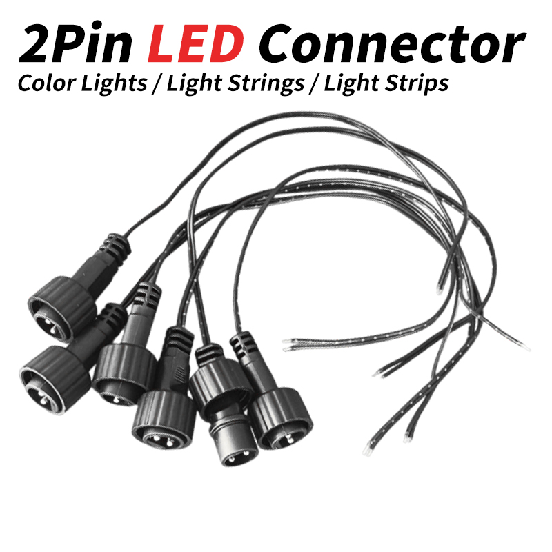 Outdoor Power Extension Cord - 2Pin LED Connector with 25cm Wire
