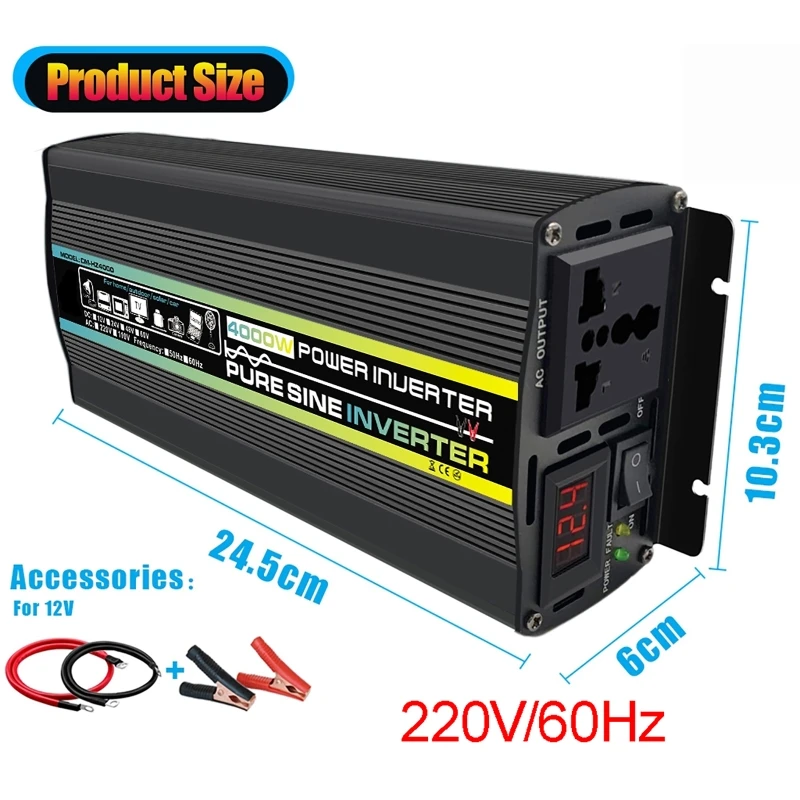 4000W Pure Sine Wave Car Inver - Ac Outdoor Power recension och pris