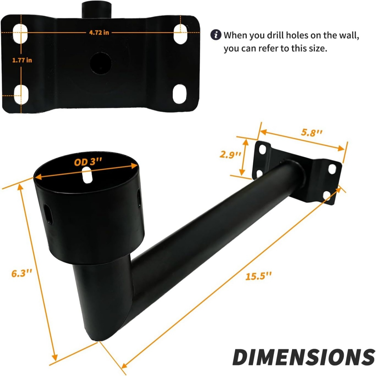 90 Degree Wall Mount Bracket L - Outdoor Power Post recension och pris