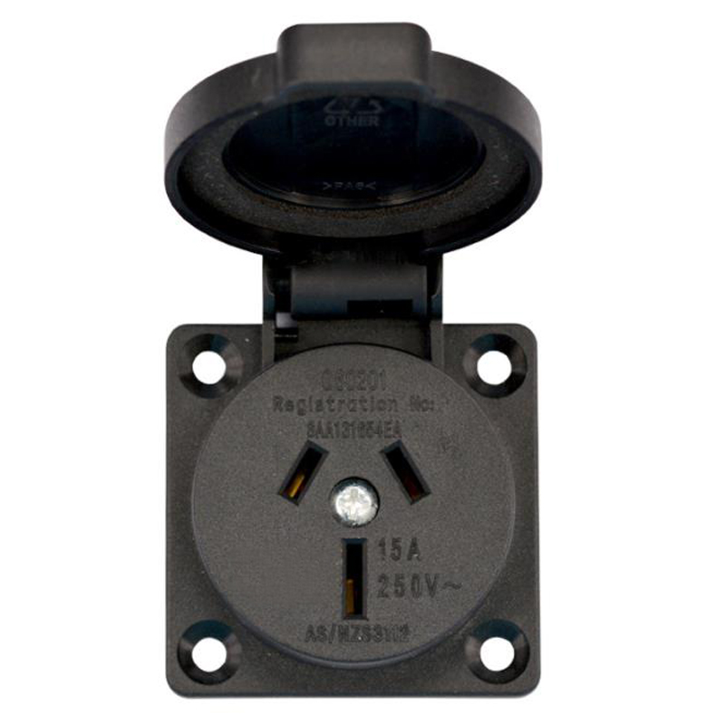2PCS Black 10A 15A Australia O - Outdoor Power Receptacle recension och pris