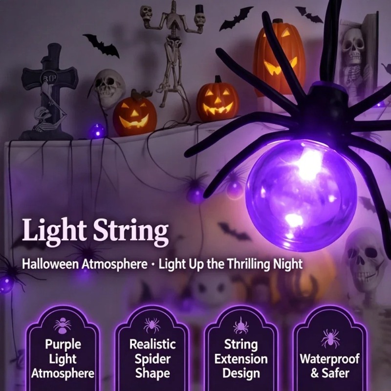 Battery Powered Spider LED Str - Ac Outdoor Power recension och pris