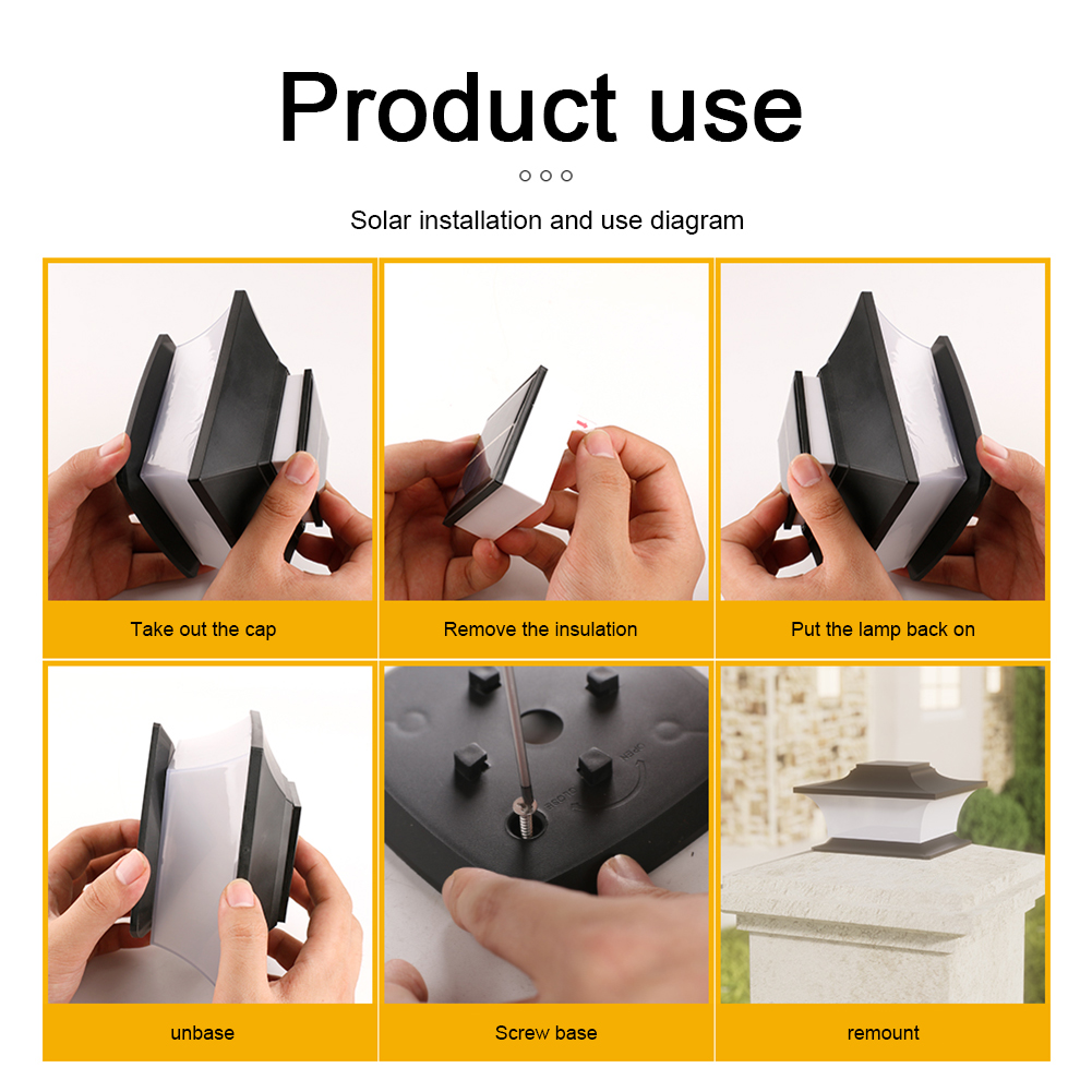 Solar Post Cap Light LED Fence - Outdoor Power Post recension och pris