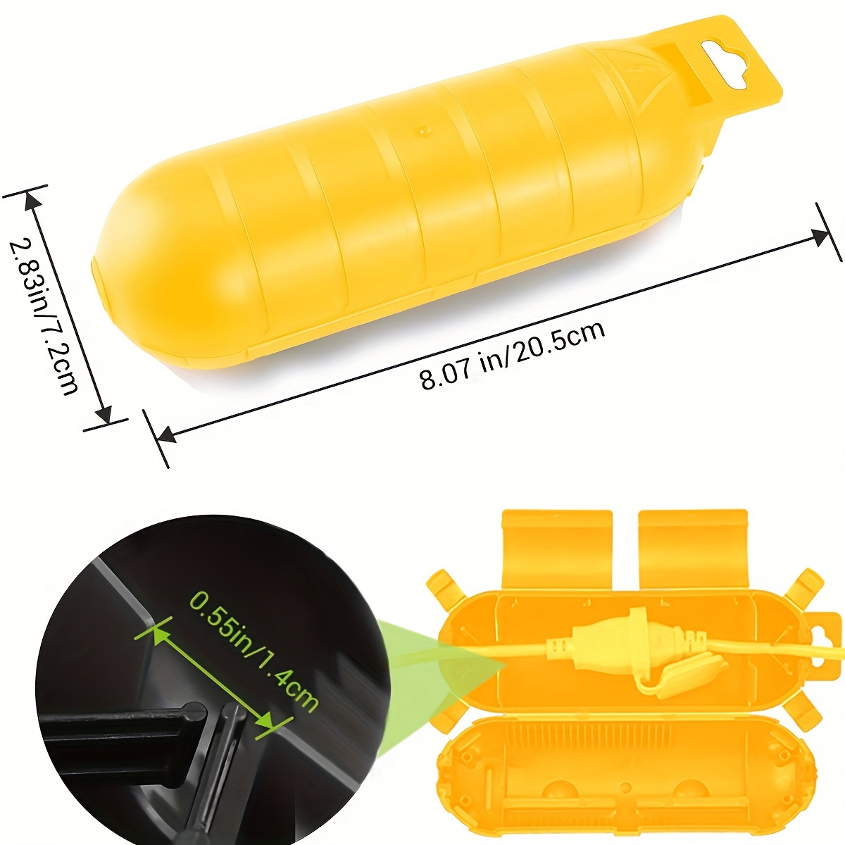 Extension Yellow Cord Safety C - Outdoor Power Point Cover recension och pris