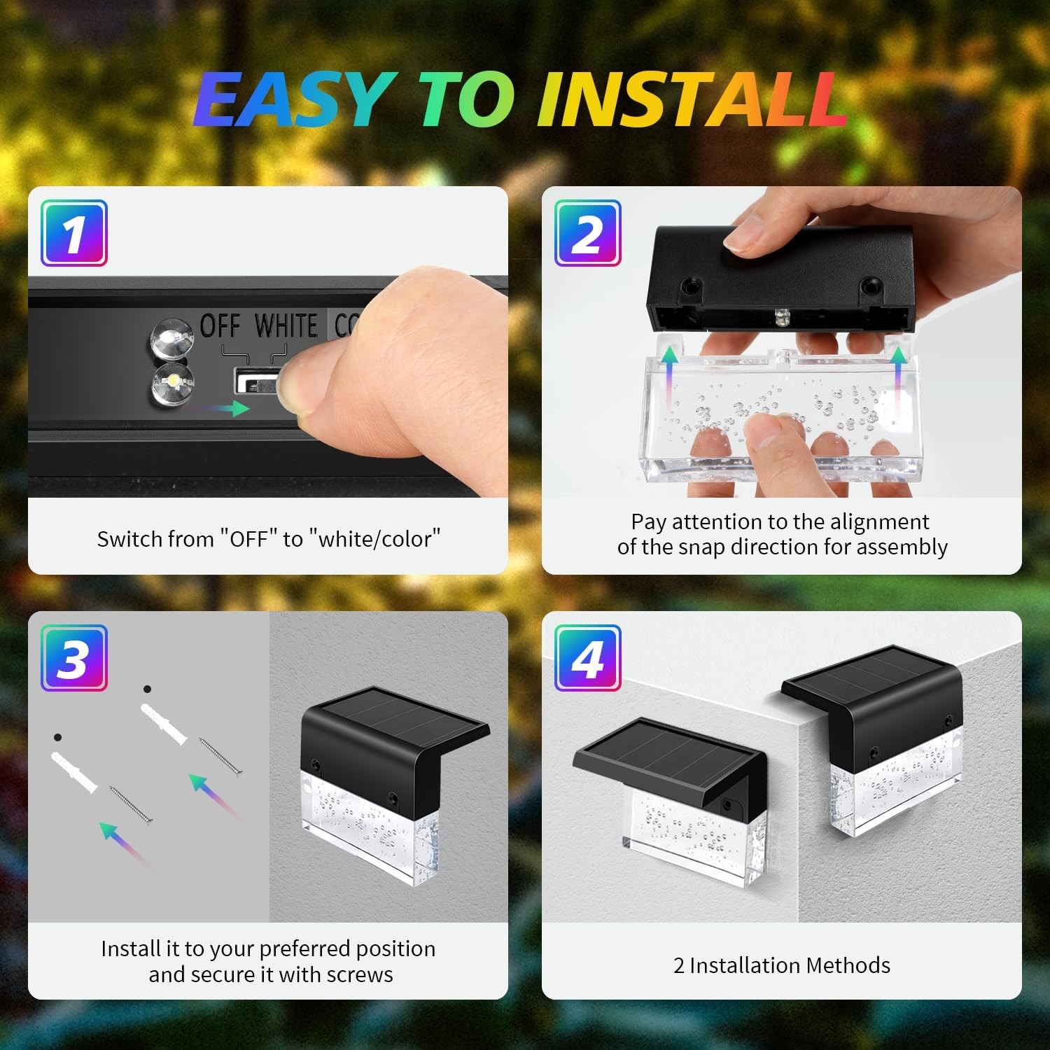 Solar Fence Lights Outdoor Wat - Outdoor Power Post recension och pris