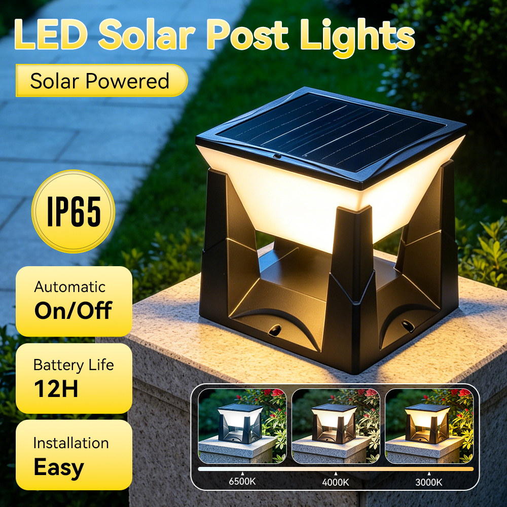 3-Color Solar Post Light IP65  - Outdoor Power Post recension och pris
