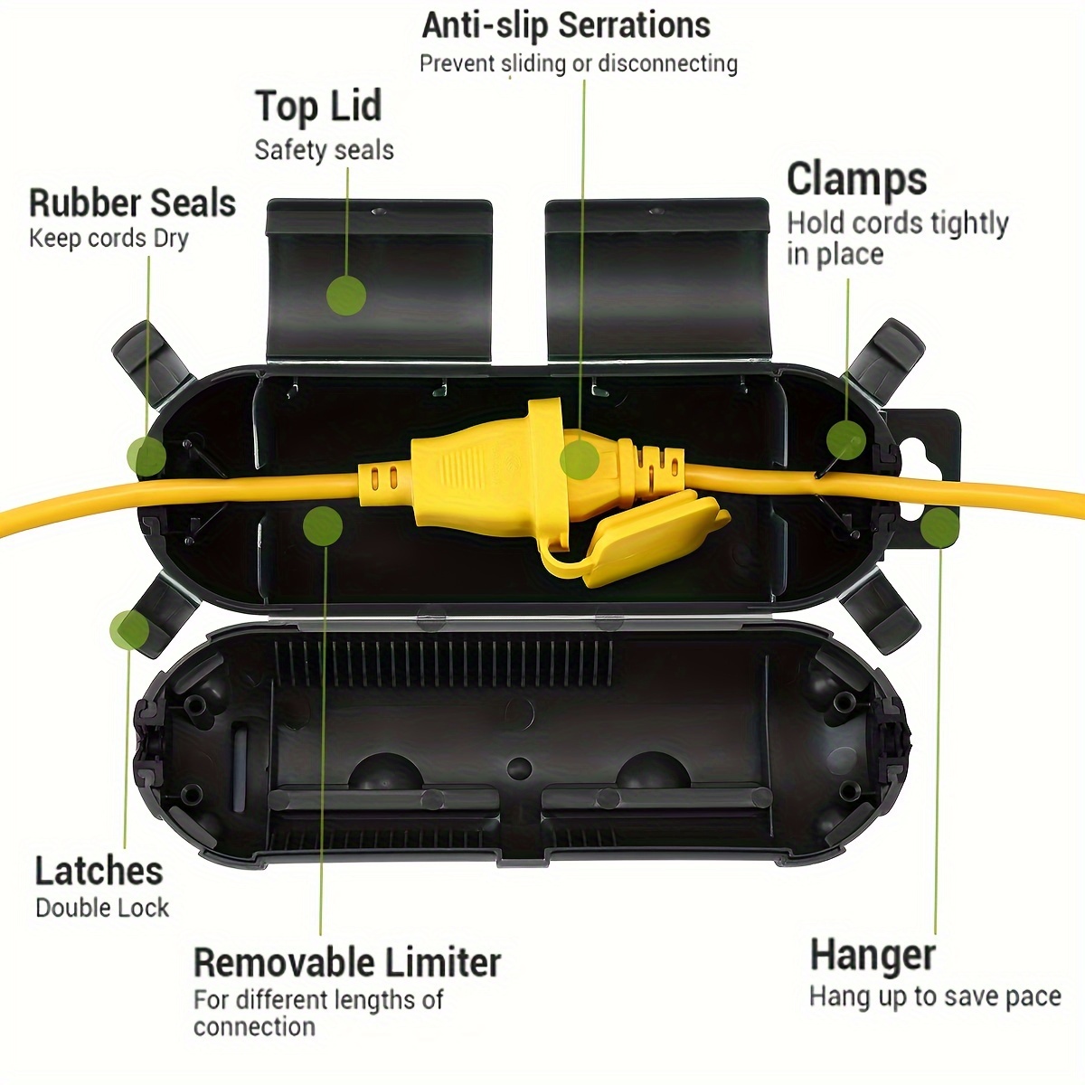 Extension Cord Plug Connection - Outdoor Power Extension Cord recension och pris