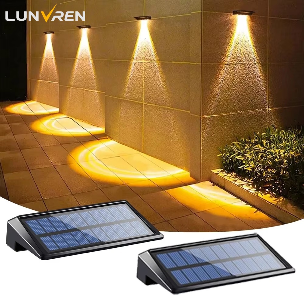 2 Pack Solar Wall Lights 4 LED - Outdoor Power Post recension och pris