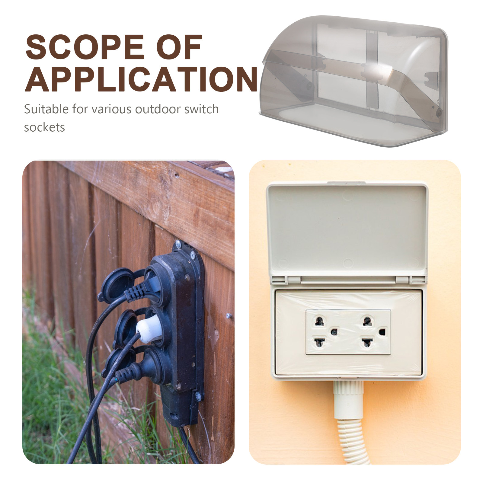 Plastic Outdoor Waterproof Out - Outdoor Power Point Cover recension och pris