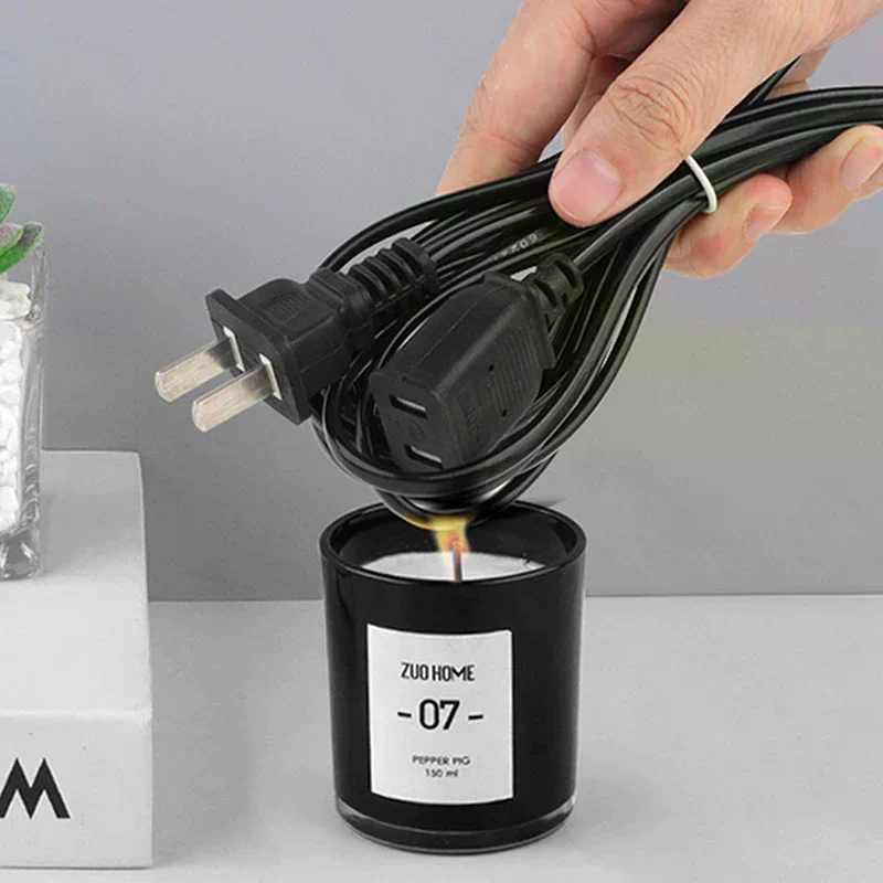 AC Power Cord White Black Red  - Outdoor Power Extension Cord recension och pris
