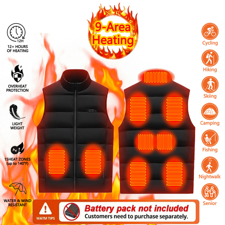9 Area Heating Vest Men Women  - Outdoor Powersports recension och pris