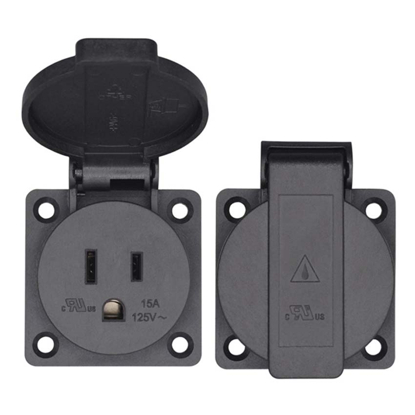 Black 125V 15A 20A IP44 CE Ame - Outdoor Power Receptacle recension och pris