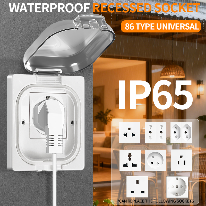IP65 Waterproof Outdoor Socket - Outdoor Power Receptacle recension och pris