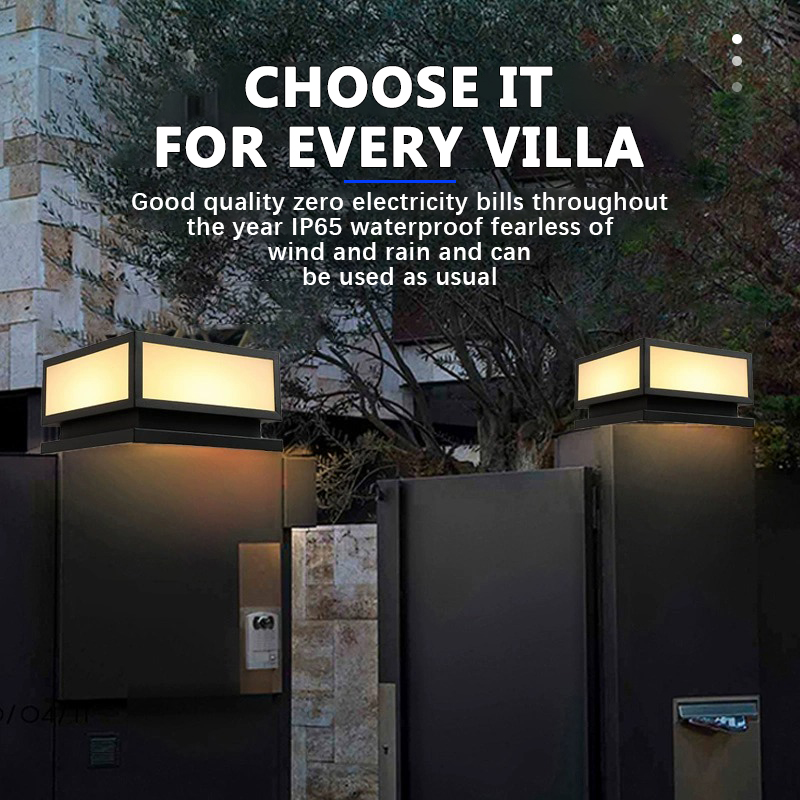 Outdoor LED Solar Column Light - Outdoor Power Post recension och pris