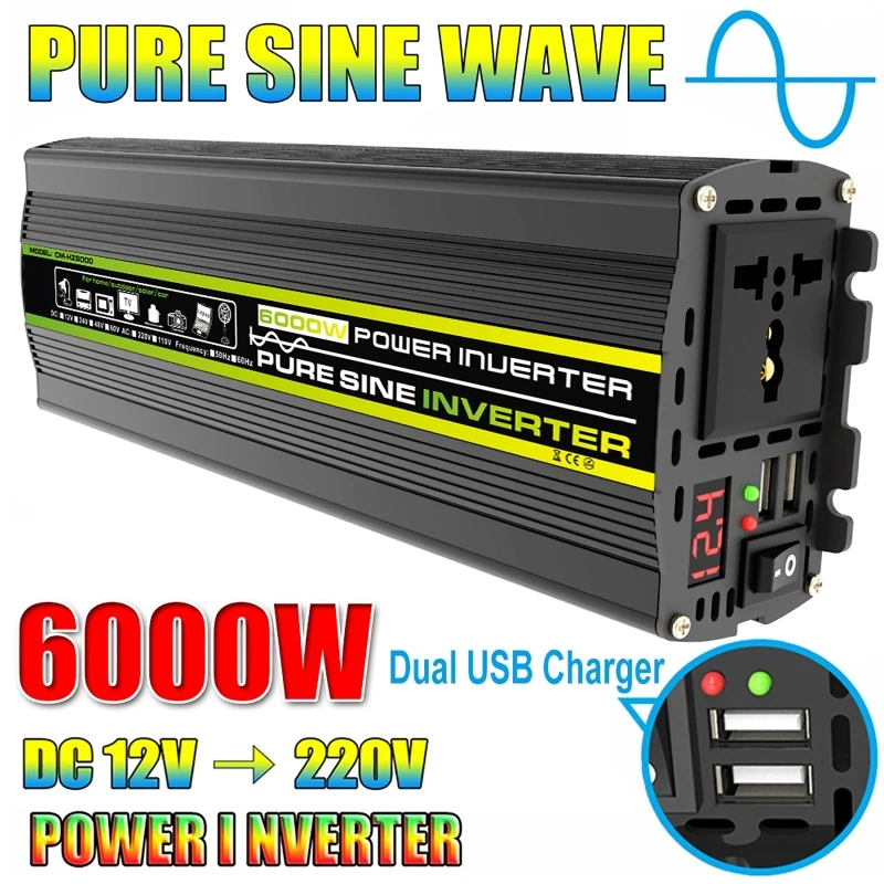 6000W DC12/24V to AC 220V Pure - Ac Outdoor Power recension och pris