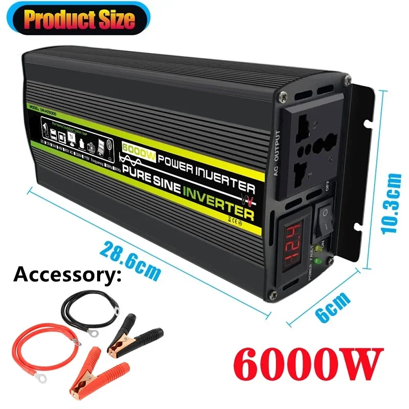 6000W DC12/24V to AC 220V Pure - Ac Outdoor Power recension och pris