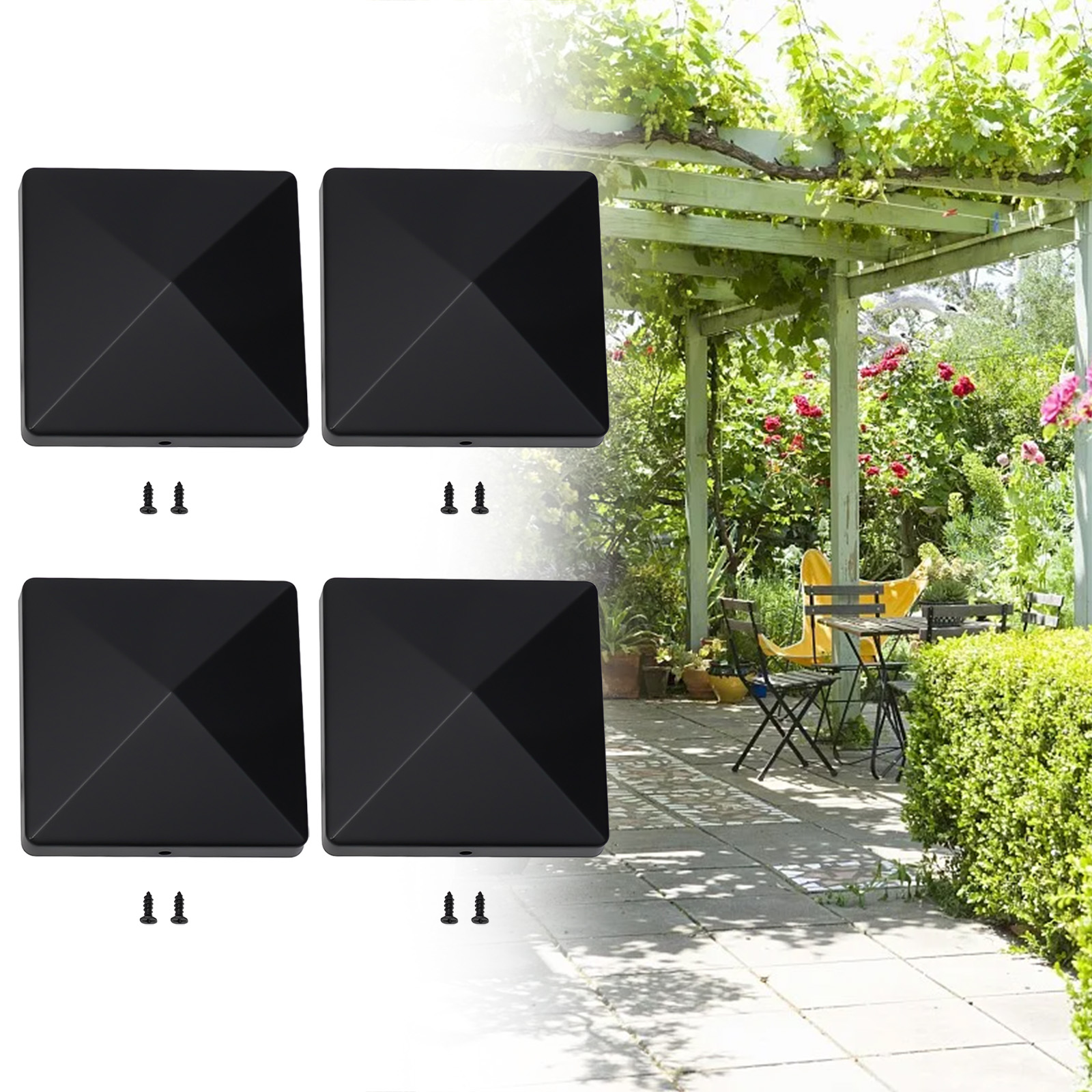4 Inch Plastic Fence Post Cap  - Outdoor Power Post recension och pris